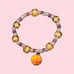 Bread Charm Beaded Bracelet